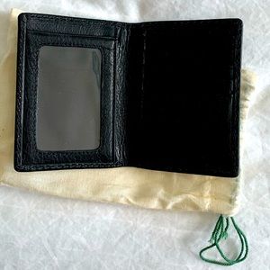 Black leather ID wallet